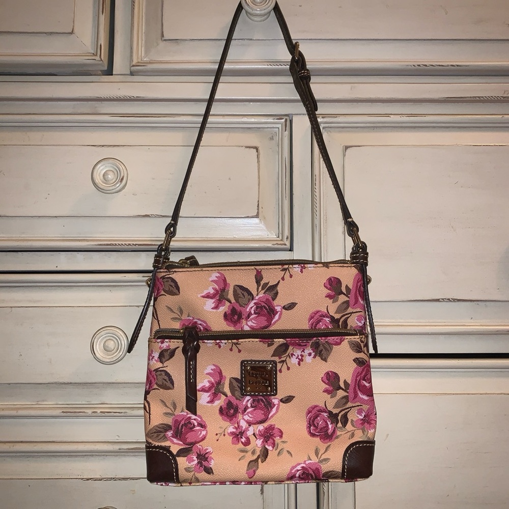 Orange Floral crossbody like new